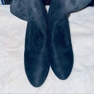 Clear block heel booties